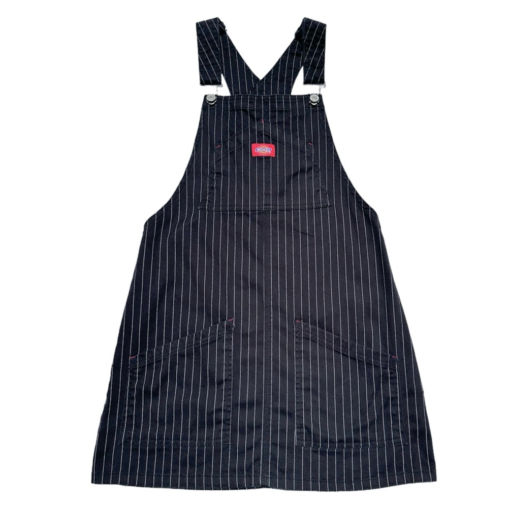 SOLD Black Pinstripe Dickies Overall Dress